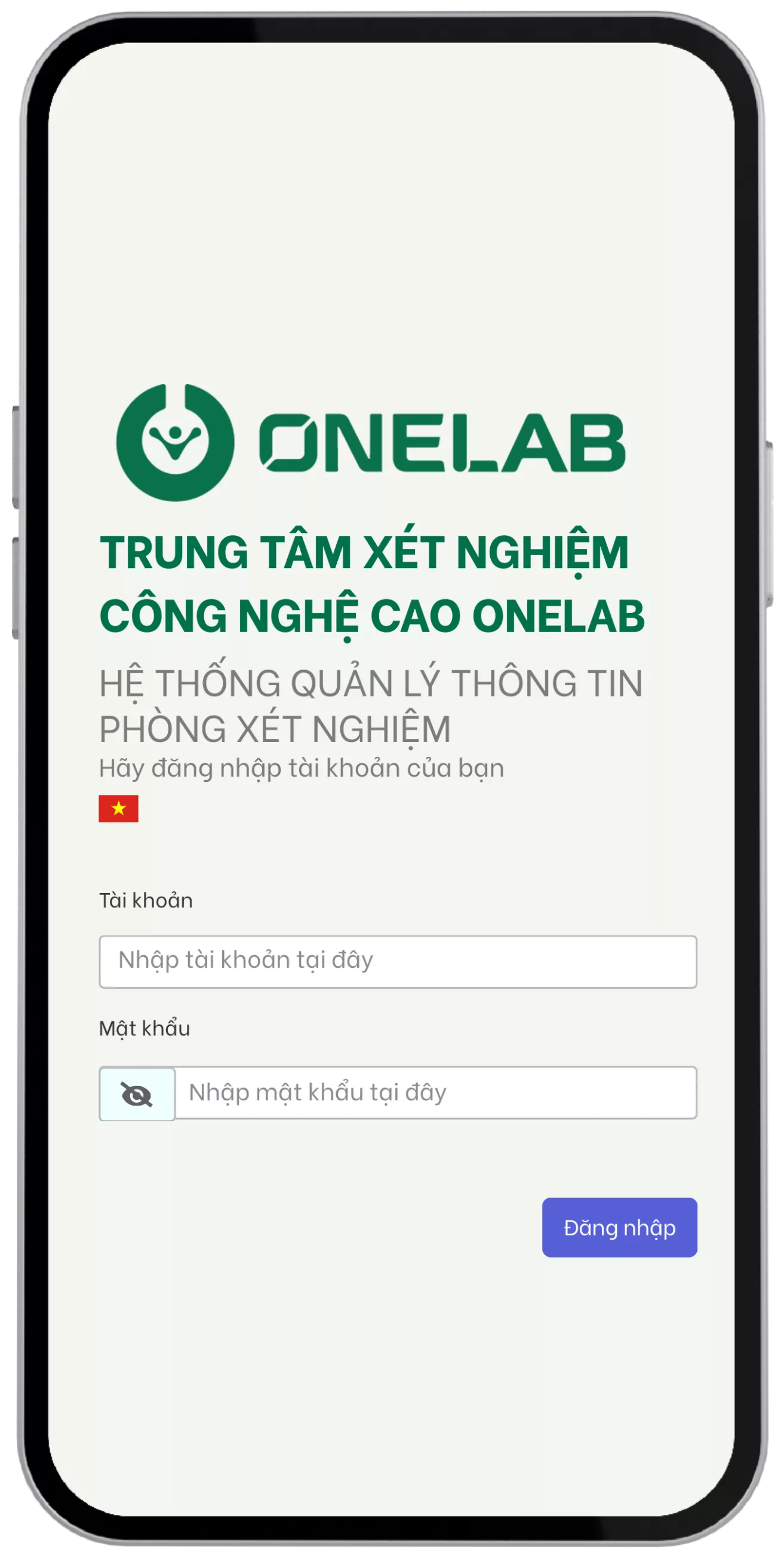 Smartphone mockup - ONELAB app