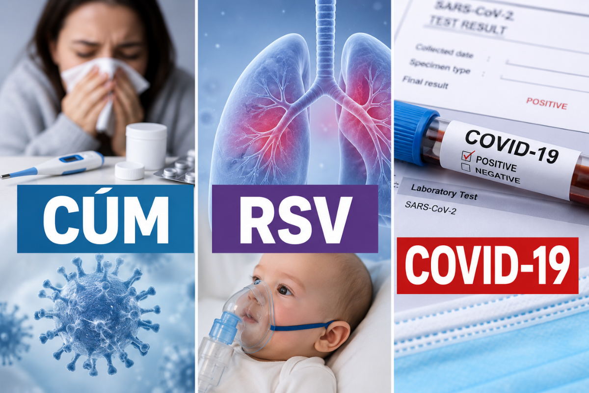 Cúm, RSV và COVID-19 có nhiều triệu chứng nhiễm trùng hô hấp tương đồng