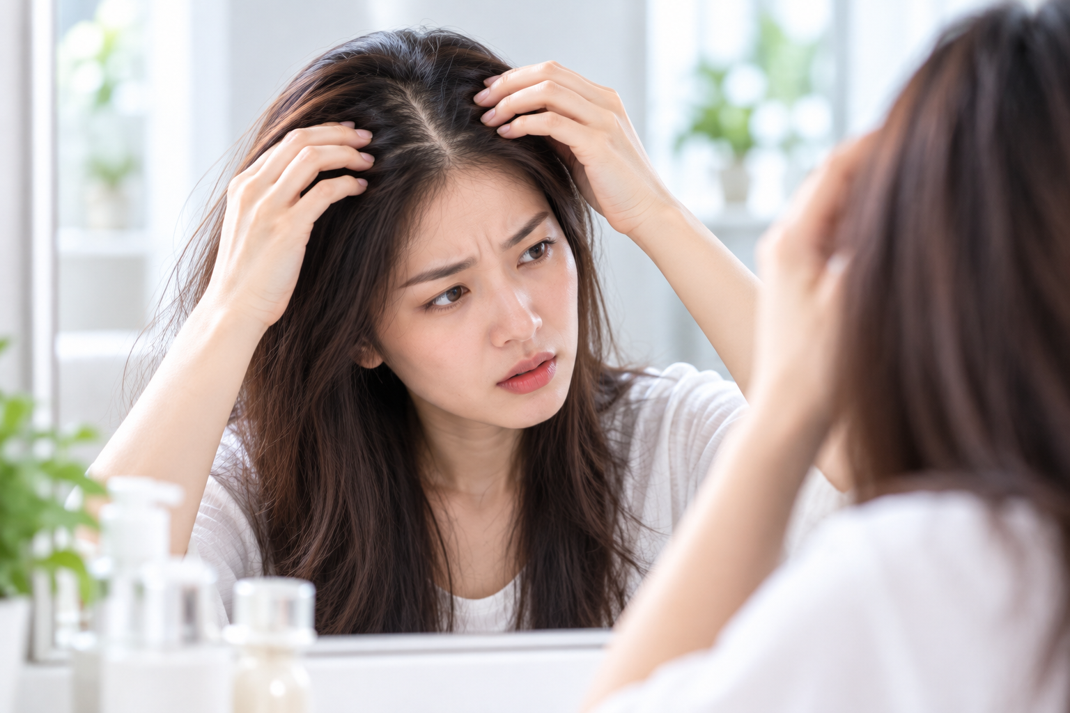 Rụng tóc nhiều còn liên quan đến nội tiết, căng thẳng và bệnh lý da đầu